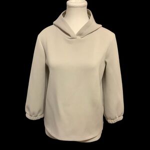 YEST THE NETHERLANDS CREAM 3/4 LENGTH SLEEVE PULLOVER HOODIE/ SWEATSHIRT/ SIZE 2